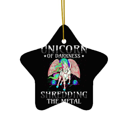 Goth Rock Satan Unicorn Festivals Death Metal Ceramic Ornaments