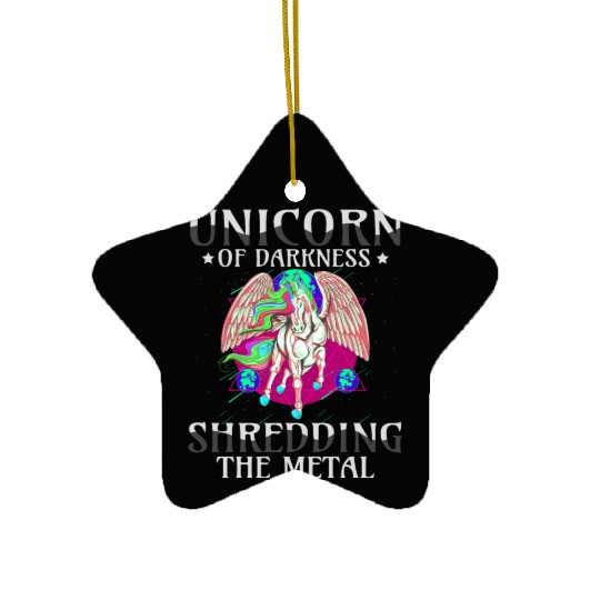 Goth Rock Satan Unicorn Festivals Death Metal Ceramic Ornaments