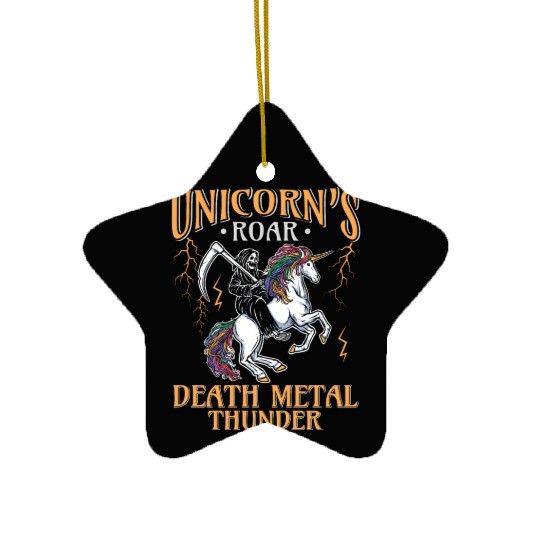 Goth Rock Satan Unicorn Festivals Death Metal Ceramic Ornaments