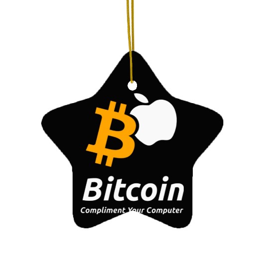 Bitcoin Coin-Compliment Your Computer Ceramic Ornaments