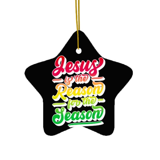 Jesus Is The Reason For The Season 12 Ceramic Ornaments
