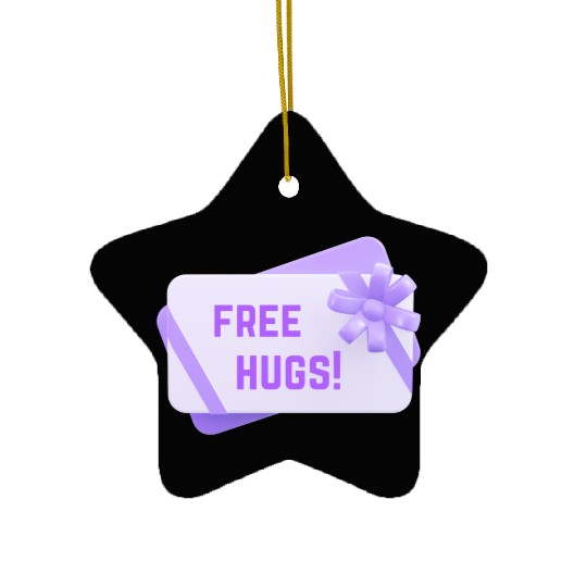 Free Free Hugs Gift Card funny Ceramic Ornaments