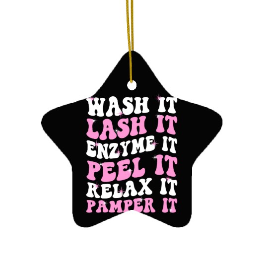 Cute Licensed Esthetician Skincare Ceramic Ornaments