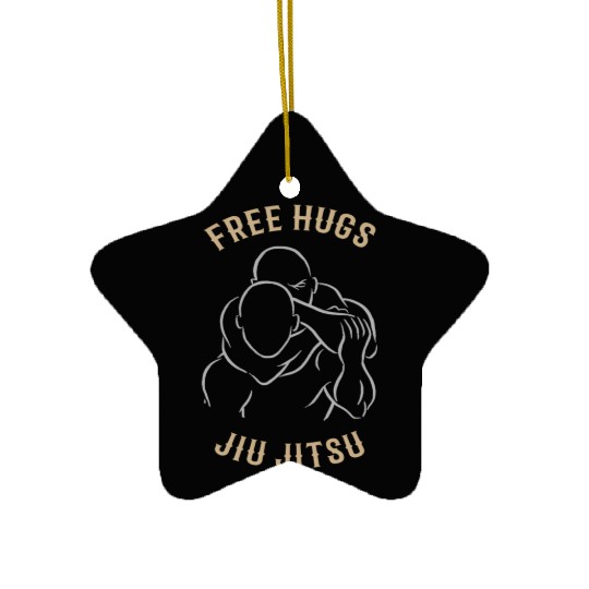 Jiu Jitsu Free Hugs Jujitsu Bjj Mma Ceramic Ornaments