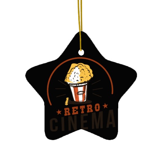 Retro Cinema Popcorn Ceramic Ornaments