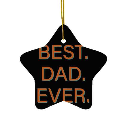 Best Dad Ever hipster Ceramic Ornaments