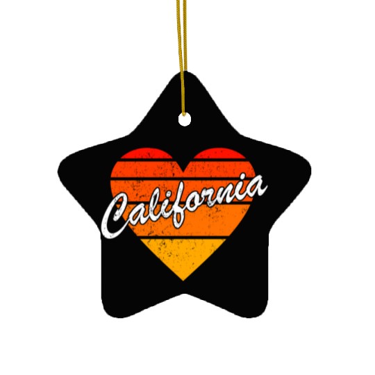 California Family Vacation 70S 80S Ceramic Ornaments