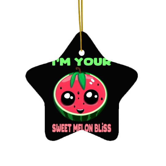 Watermelon - Your sweet melon magic Ceramic Ornaments