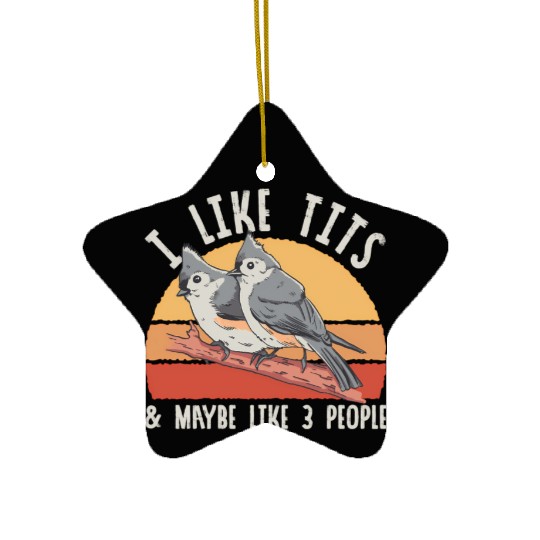 Bird Watcher Retro Vintage Tit Ceramic Ornaments