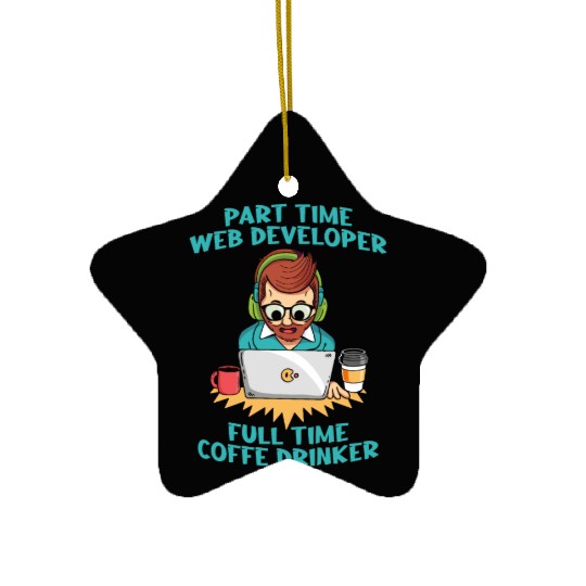 Web Developer Coffee Ceramic Ornaments