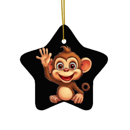 Cute Monkey for Kids for a Kid Ceramic Ornaments