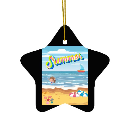 summer Ceramic Ornaments