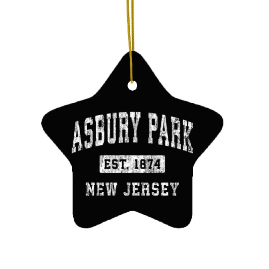 Asbury Park New Jersey Nj Established Sports Ceramic Ornaments