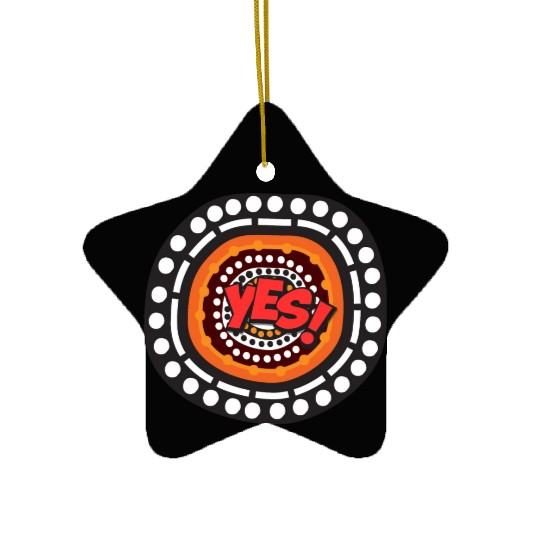 Yes to the Voice to parliament Ceramic Ornaments