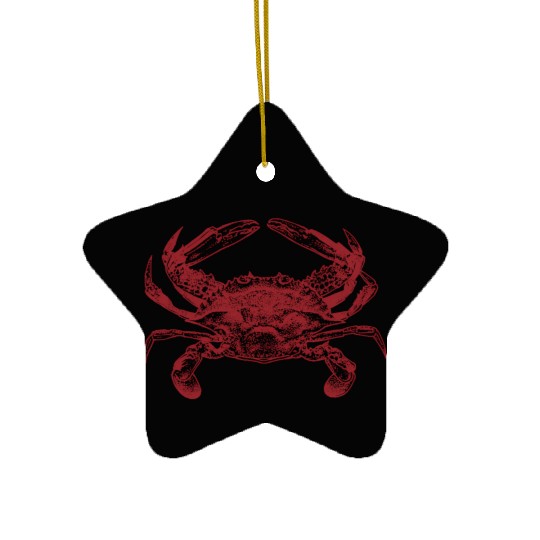 Red Crab Ceramic Ornaments