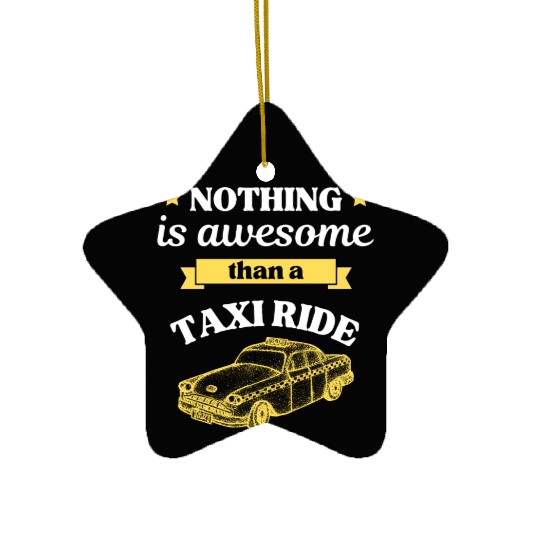 Taxi Ride Old Car Lover Ceramic Ornaments