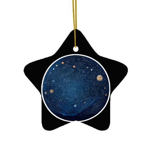 A Starry Night Ceramic Ornaments