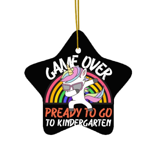 Game over ready to go to kindergarten Ceramic Ornaments