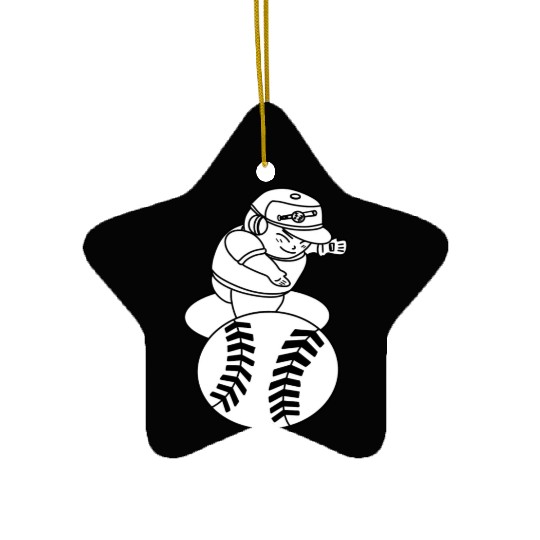 Kawaii Chibi Baseball Pitcher Ceramic Ornaments