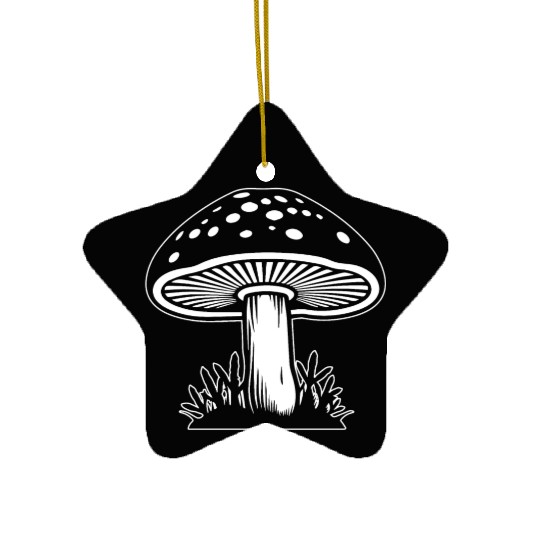 Mushroom Picker Fungi Forest Ceramic Ornaments