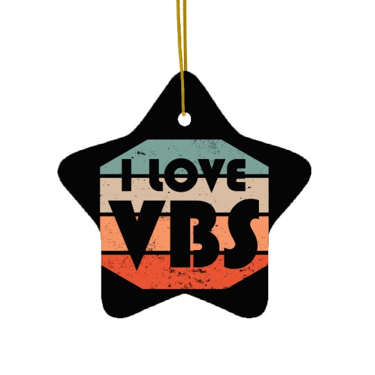 I Love VBS Summer Camp Vacation Bible School Crew Ceramic Ornaments