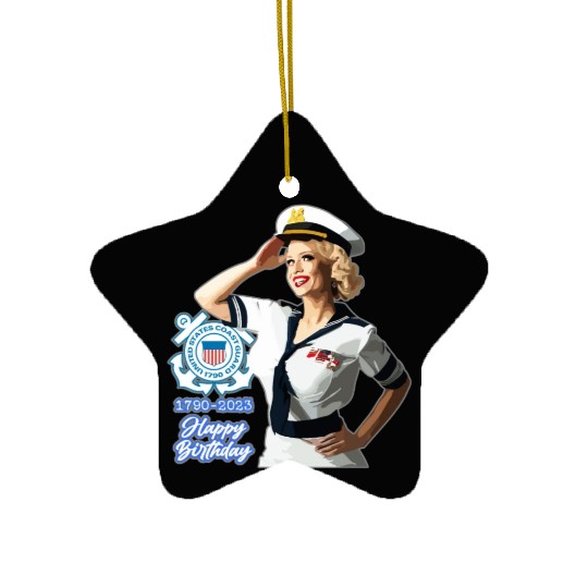 U.S. Coast Guard 233rd Birthday Ceramic Ornaments