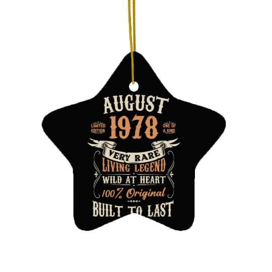August 1978 Birthday Surprise Ceramic Ornaments