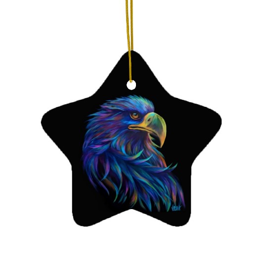 The Eagle by Vibrant Artworks Ceramic Ornaments