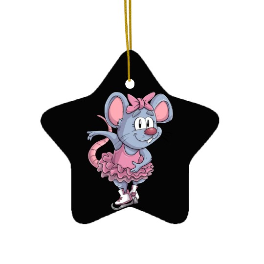 Mouse Ballerina Ceramic Ornaments