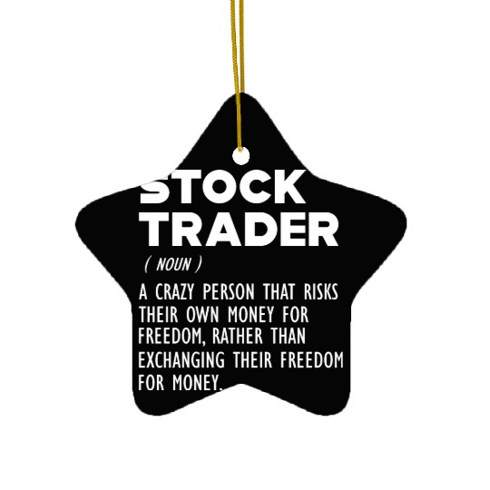 Stock Trader funny definition Ceramic Ornaments
