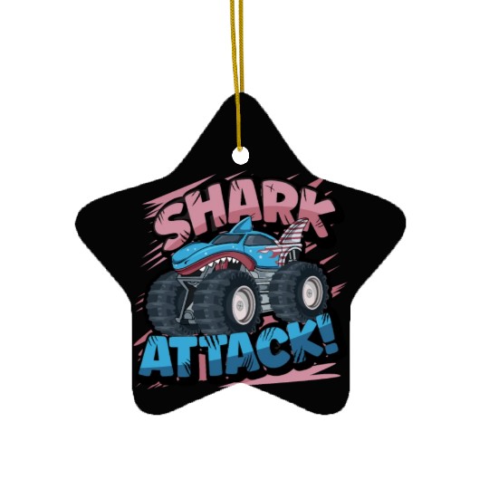 Monster Truck Shark Attack Week 2023 Ceramic Ornaments