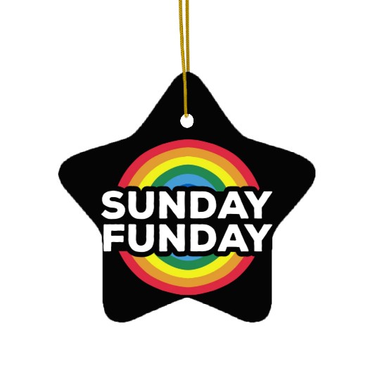 Vintage Sunday Funday Ceramic Ornaments