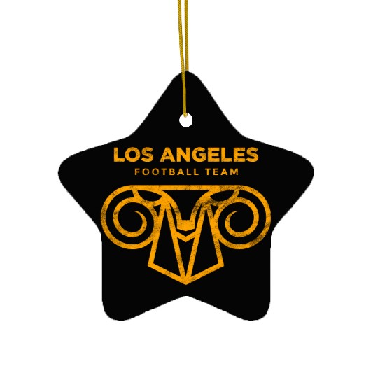 Cool Modern Rams Logo Los Angeles Sunday Football Ceramic Ornaments