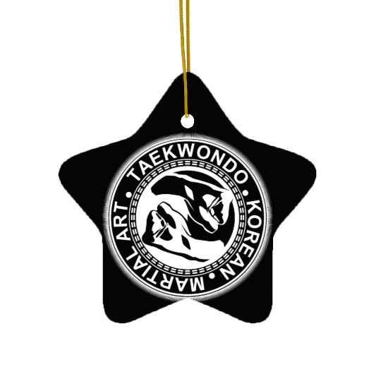 TAEKWONDO FIST YING YANG Ceramic Ornaments