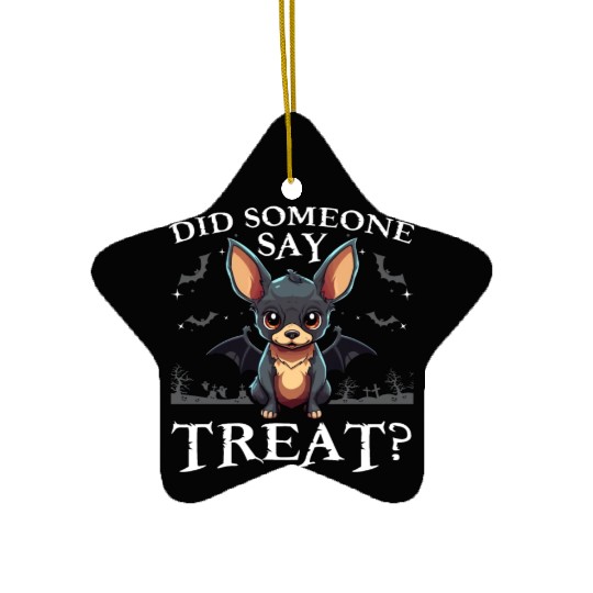 Chihuahua Halloween Puppy Trick Or Treat Dog Lover Ceramic Ornaments