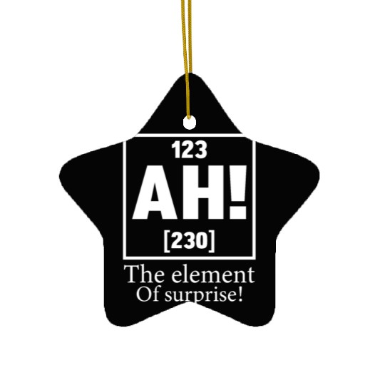 123 AH 230 THE ELEMENT OF SURPRISE Ceramic Ornaments