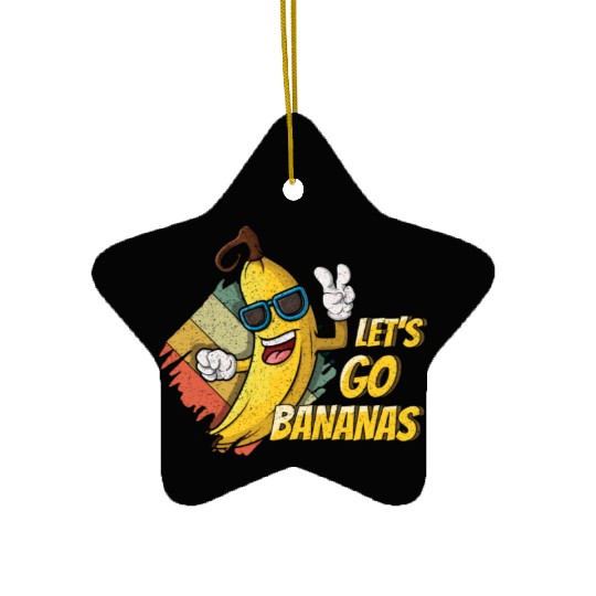 Cool Funny Banana Meme Let Us Go Banana Ceramic Ornaments