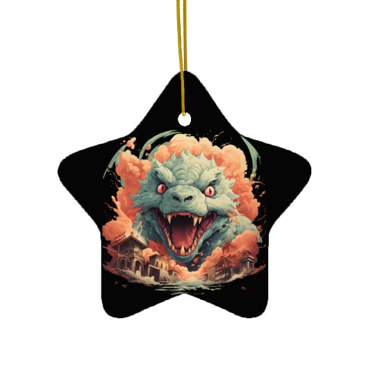 Kaiju: Cityscape Destructor Ceramic Ornaments