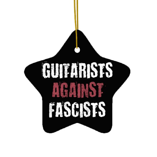 Guitarists Against Racists Punk Guitar Anti Racism Ceramic Ornaments