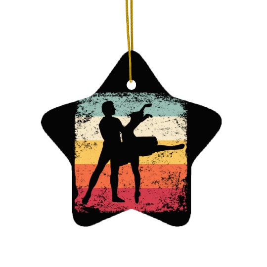 Ballet Dance Couple Vintage Ballerina Ceramic Ornaments