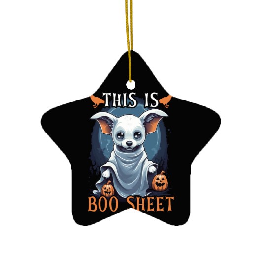 Chihuahua Halloween Puppy Trick Or Treat Dog Lover Ceramic Ornaments