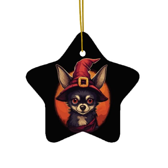 Chihuahua Halloween Puppy Trick Or Treat Dog Lover Ceramic Ornaments