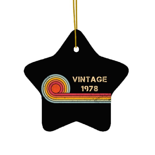 Vintage 1978 birthday retro design Ceramic Ornaments