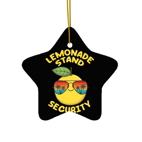 Lemonade Stand Security Cute Lemon Summer Ceramic Ornaments