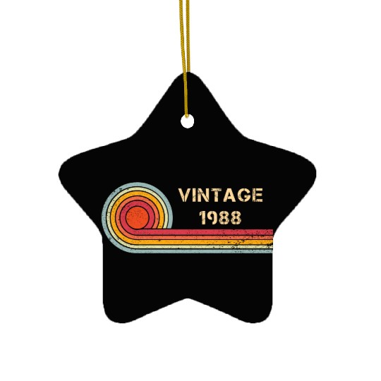 Vintage 1988 birthday retro design Ceramic Ornaments