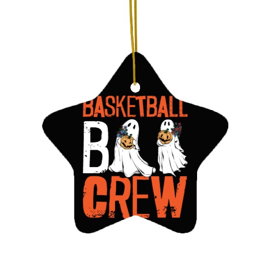 Basketball Halloween Trick Or Treat Spooky Baller Ceramic Ornaments
