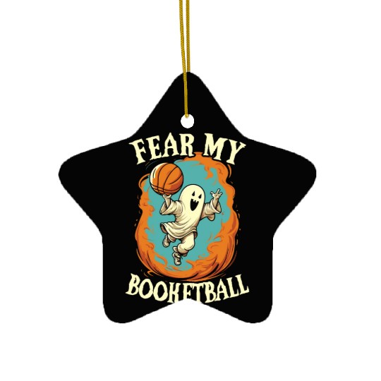 Basketball Halloween Trick Or Treat Spooky Baller Ceramic Ornaments