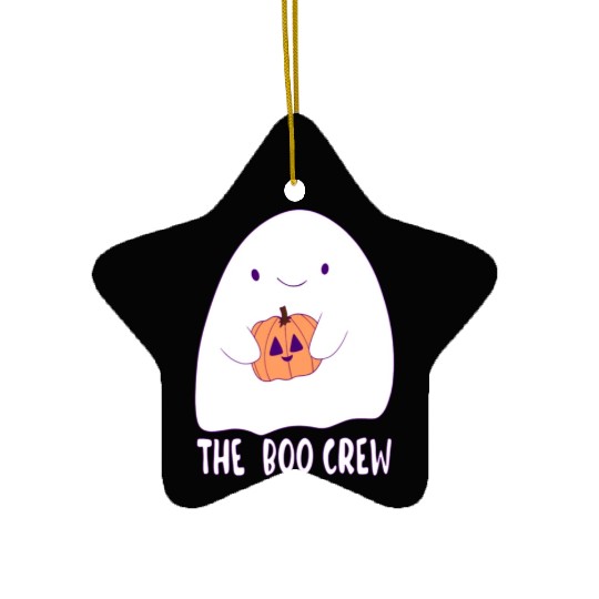 halloween cute kawaii ghost trick or treat pumpkin Ceramic Ornaments