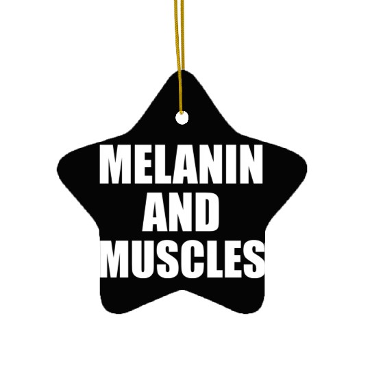 Melanin And Muscles Black Is Beautiful Workout Gym Ceramic Ornaments