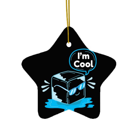 Ice I'm Cool Ice Drink Summer Ceramic Ornaments